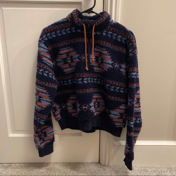 PacSun aztec teddy quarter zip - Picture 2 of 4
